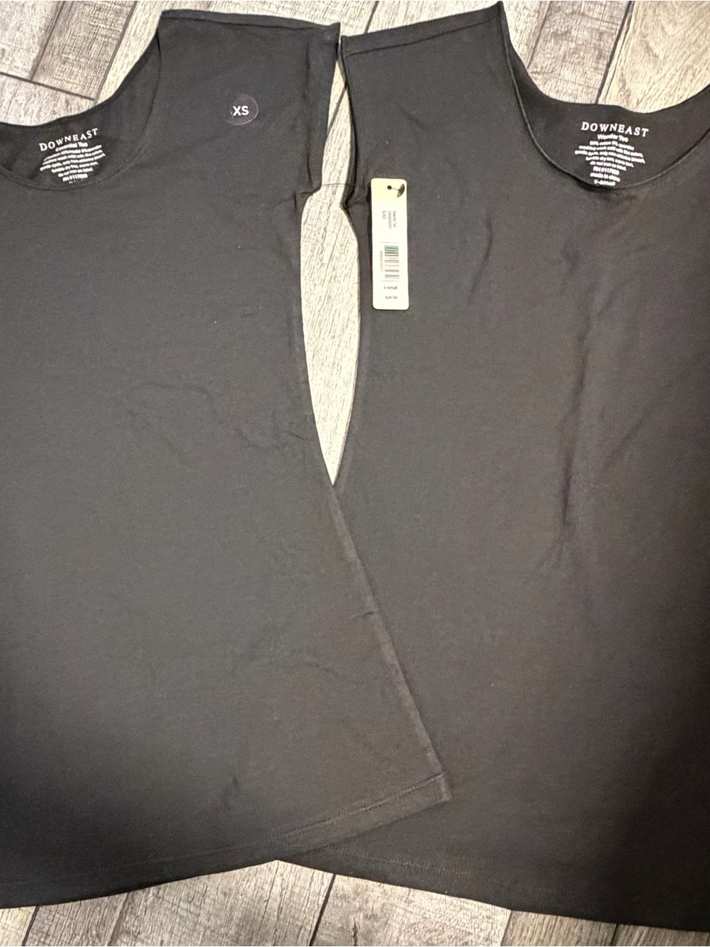 NWT Downeast Black essential Tee - Women's 
 cap sleeve layering tops set of 2 - Picture 6 of 6
